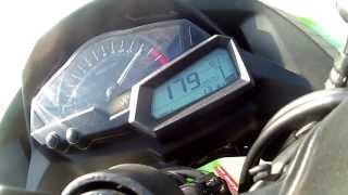 Kawasaki Ninja 300 TOP SPEED  191 kmh 118 mph [upl. by Tabina681]