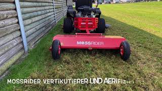 Mossrider M102 Vertikutierer  Aerifizierer für Aufsitzmäher  günstige Profitechnik [upl. by Nicolea]