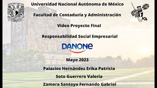 Responsabilidad Social Empresarial de DANONE [upl. by Noramac]