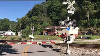 KY588 and Main Street loop railroad crossing Blackey Kentucky [upl. by Rebeka781]