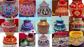 100KALASH कलश डेकोरेशन IDEAS  DIY KalashMatki DECOR for WEDDING  Kalash Design fashionstyle [upl. by Heddy]