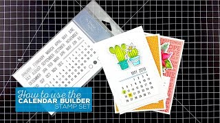 How to use the Calendar Builder stamp set  Technique Tuesday [upl. by Riatsala95]