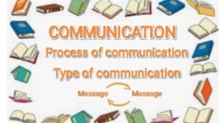 COMMUNICATION Process of communication Type of communication communication english [upl. by Ylahtan]