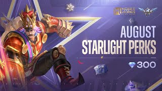 August StarLight Perks  Gatotkaca quotNutcracker Monarchquot  Mobile Legends Bang Bang [upl. by Schach]