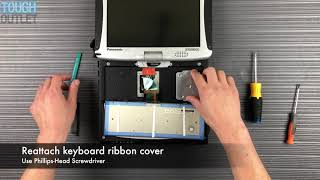 Panasonic Toughbook CF19 How to install rubber backlit keyboard [upl. by Ahseat]