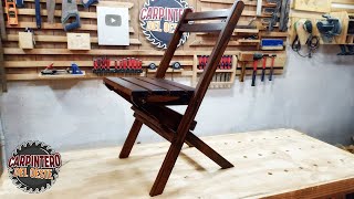 TALLER WORKSHOP SOBRE COMO HACER UNA SILLA PLEGABLE DE MADERA  WOODEN FOLDING CHAIR [upl. by Sada752]