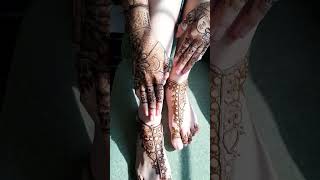 Leg mehndi design hand lovleyvideo mehndiartist greatwork artvideos shortvideo shortviral [upl. by Dachi]