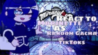 MLB react to Marinette as Random Gacha TikToks 1  RichModel FUTURE Au  Purple Galore YTB [upl. by Fabria]