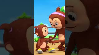 5 Little Monkeys 🐵  LittleBabyBum shorts  Nursery Rhymes for Babies [upl. by Wachter]