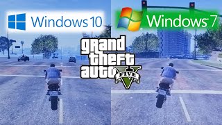 GTA 5  Windows 10 vs Windows 7 Performance on Potato PC  Celeron N2840 Intel HD 4 GB RAM [upl. by Ahsyek]