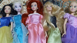 Disney Princess Doll Makeover DIY Miniature ldeas for Barbie Wig Derss Feceup and more 23 [upl. by Asselem]