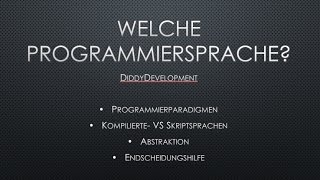 Welche Programmiersprache sollte ich lernen  Paradigmen Unterschiede und eine Entscheidungshilfe [upl. by Madid329]