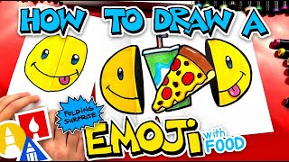 How To Draw An Emoji Folding Surprise With Food Inside [upl. by Malinowski]