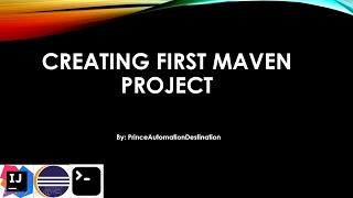 Create first Project in Maven IntellijEclipseCMD  Lecture3 [upl. by Supmart575]