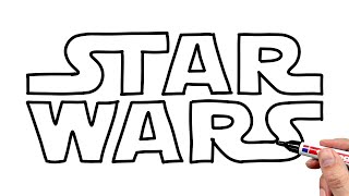 How to Draw the Star Wars Logo [upl. by Fairleigh]