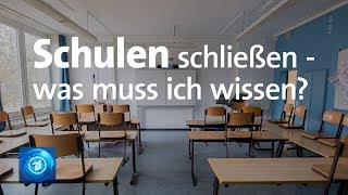 Schulen schließen wegen Corona Was jetzt wichtig ist [upl. by Simeon]