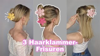 🌸3 Haarklammer Frisuren🌸 Uljanas Blog [upl. by Hope73]