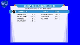 Eltham 1st XI v Banyule 1st XI [upl. by Cohette745]