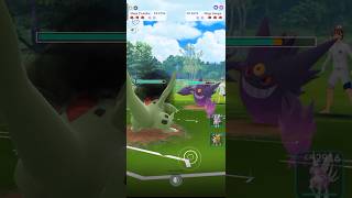 Mega Tyranitar VS Mega Gengar PVP Battle in pokemongo shorts mega evolution [upl. by Weitman]