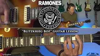 Ramones  Blitzkrieg Bop Guitar Lesson [upl. by Odie]