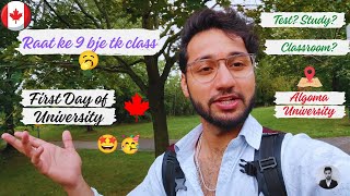 First Day of University in CANADA🇨🇦 Algoma University🍁 Brampton Campus Vlog [upl. by Ramedlaw72]