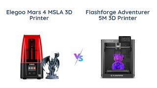 ELEGOO Mars 4 vs FLASHFORGE Adventurer 5M 🆚  3D Printer Comparison [upl. by Llertnek]