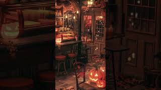 Cozy Autumn Night Cafe Ambience with Ethereal Jazz Instrumental Music🍂Fireplace Sounds to Unwind [upl. by Eylatan139]