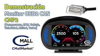 CMP2 Monitor HUD OBD2 CAN GPS Temperatura RPM Voltaje Turbo DISPONIBLE EN COLOMBIA  CMallMarketcom [upl. by Weylin]