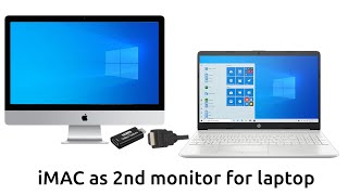 How to use an iMAC as a 2nd monitor for WindowsAny Laptop [upl. by Yenhpad]