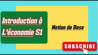 Introduction à léconomie partie 1 Notions de base [upl. by Annua]