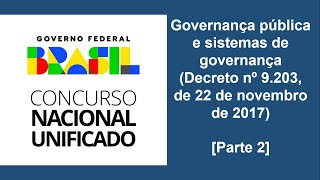 CNU 2024  Governança Pública e sistemas de governança Parte 2 [upl. by Htrahddis]