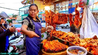 Super Woman Seller  Street Foods  1Day Sell50 KgChop Pork Roast Duck Three Layers Pork Delicious [upl. by Melleta]