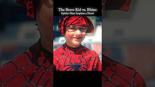 SpiderBoy 🕷️ Vs Rhino 🦏  Spider Man 🕸️ Attitude Status shorts spiderman [upl. by Sirhc]