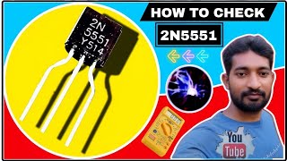 2N5551  HOW TO CHECK TRANSISTOR 2N5551 WITH MULTIMETER 🆕  TRANSISTOR 2N5551 CHECKING TESTING ✔️ [upl. by Oidale]