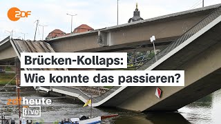 BrückenKollaps in Dresden Wie es zum TeilEinsturz der Carolabrücke kommen konnte  ZDFheute live [upl. by Assennej979]