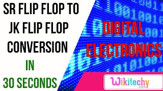 SR Flip Flop to JK Flip Flop Conversion  digital electronics  wikitechycom [upl. by Batsheva78]