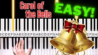 Carol of the Bells  EASY Piano Tutorial [upl. by Drofnats]