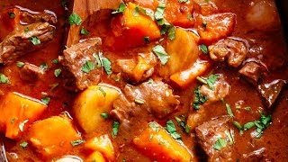 Potato Beef Stew Recipe One Pot Meal [upl. by Schaab]