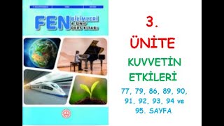 4 SINIF FEN BİLİMLERİ MEB YAYINLARI DERS KİTABI 3 ÜNİTE KUVVETİN ETKİLERİ [upl. by Nairde]