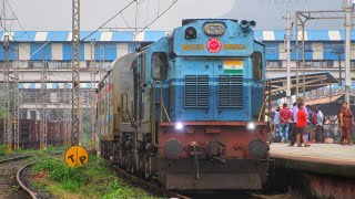 Rare TNP WDM3A Leading 1st LHB Run Of 01505Diva Sawantwadi Passenger Departing From Diva [upl. by Akimehs676]