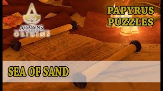 Assassins Creed Origins  Sea of Sand Papyrus puzzle [upl. by Spiegelman657]