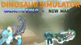 Dinosaur Simulator  Galactic Diplodocus  New Map  How to get free caveman [upl. by Maker]