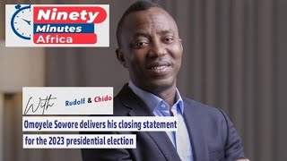 Omoyele Sowore delivers his closing statement for the 2023 presidential election On Dr Damages Show [upl. by Anniram]