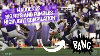 Madden 22 HitStick Fumble And Big Hits Highlight Compilation [upl. by Akeemahs964]