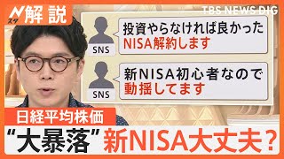 日経平均株価“大暴落”で「新NISA」は大丈夫？聞かれる不安の声 円高で物価高は落ち着く可能性も【Nスタ解説】｜TBS NEWS DIG [upl. by Enela]