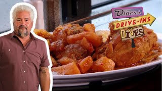 Guy Fieri Eats Outrageous Cuban Fricase de Pollo  Diners DriveIns and Dives  Food Network [upl. by Ecirehc809]