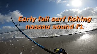 Early fall surf fishing Nassau sound FL [upl. by Raffarty]