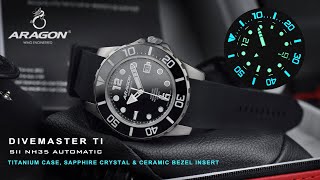 ARAGON® Divemaster Titanium with SII NH35 Automatic [upl. by Aratihc]