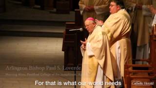 Arlington Bishop Paul S Loverde celebrates Mass at Josephinum [upl. by Triny621]