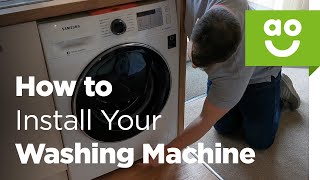 How to Install Your Washing Machine  aocom [upl. by Atinihs438]